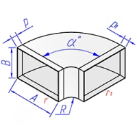 Купить отвод прямоугольного сечения радиусный оптом | ПРОТОРГ