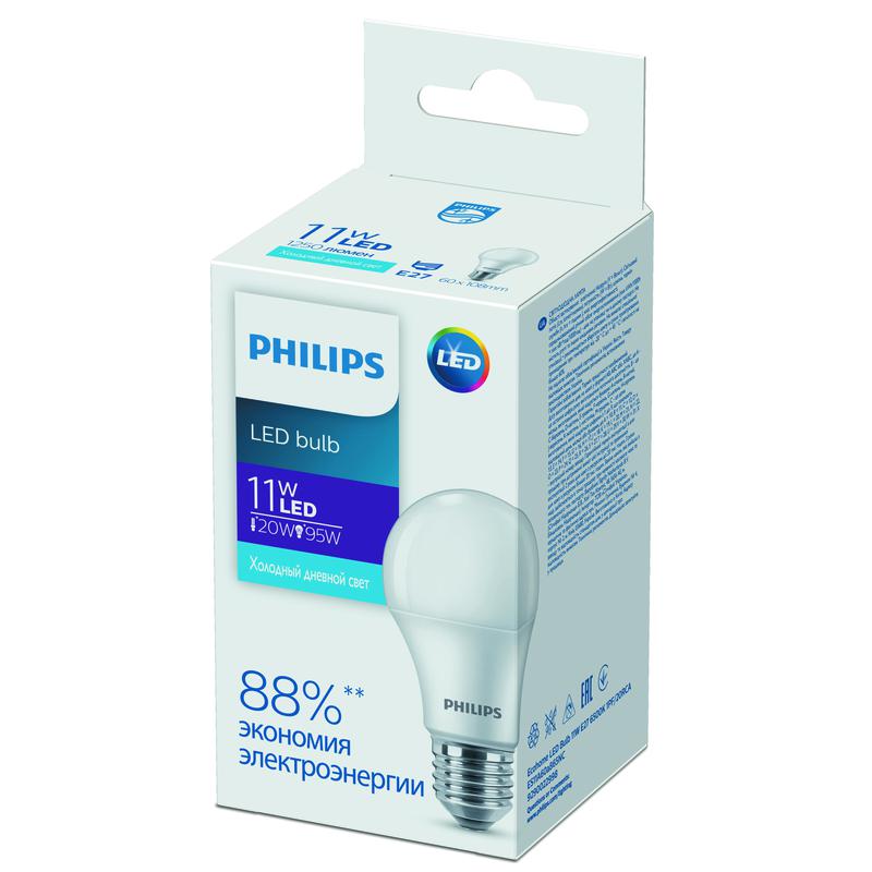 Рекомендуем купить Лампа светодиодная Ecohome LED Bulb 11Вт E27 6500К 1PF Philips 929002299867