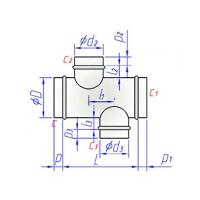 Купить крестовина круглого сечения со смещением оптом | ПРОТОРГ