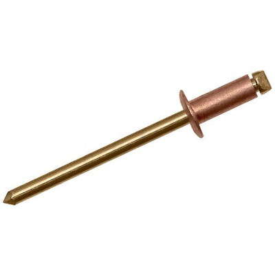 Рекомендуем купить Заклепка вытяжная открытая 3.2x10 со стандартным бортом, медь / бронза
