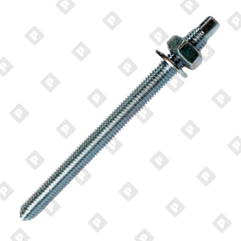 Шпилька к химическому анкеру HIMTEX M20x300 мм с гайкой и шайбой, 5.8 кл. пр. - №1
