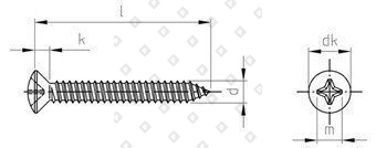 DIN 7983 A4 C 3,9X13 H - №4