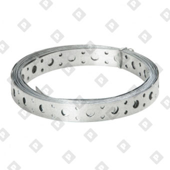 Лента монтажная перфорированная LP 20х1 (25 м) прямая для вентиляции, оц. сталь - №1