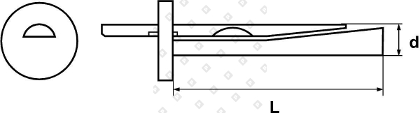 Анкер-клин 6х65, жёлтый цинк - №2