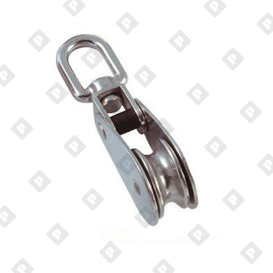 Блок такелажный Art 8369 с вертлюгом 32мм, нерж. сталь А2 - №1