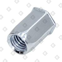 Заклепка М5x14 шестигранная с внутренней резьбой и уменьшенным бортом, оц. сталь - №1