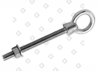 Рым-болт ART 8267 М10х100 с шайбой и гайкой, нерж. сталь А4 - №3
