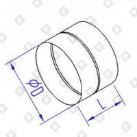 Ниппель для круглого воздуховода - №1