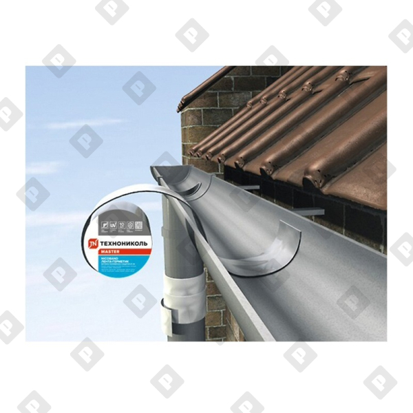 Лента-герметик самоклеящаяся Технониколь Никобенд, серебристый, 15х1000 см - №2