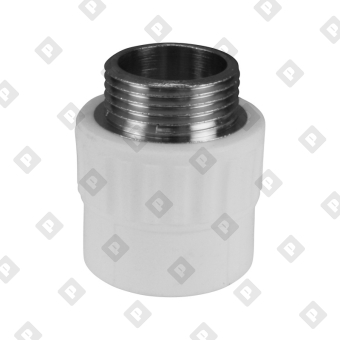 Муфта полипропилен Valfex латунная резьба 20х1/2" НР - №1