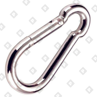 Карабин пожарный ART 9075 (DIN 5299С) 12х140, нерж.сталь А4 - №1