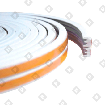 Уплотнитель сдвоенный типа Е, белый, сдвоенный, 1 пог.м - №1