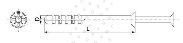 Дюбель-гвоздь 6х40 пластиковый - №2