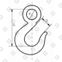 Крюк чалочный 320А 1.6 т, грузовой, кл.пр. 8