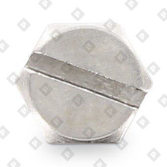 Болт DIN 933 SZ M3x8 с шестигранной головкой, прямым шлицем и полной резьбой, нерж. сталь A4 - №2