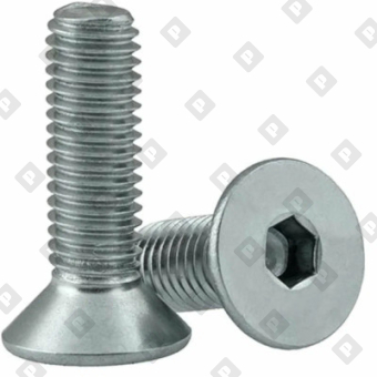 Винт DIN 7991 M16x55 с потайной головкой и внутренним шестигранником, кл. пр. 10.9, оц. сталь - №1