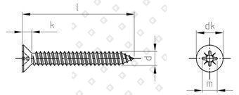 DIN 7982 A2 C 3,9X25 Z - №4