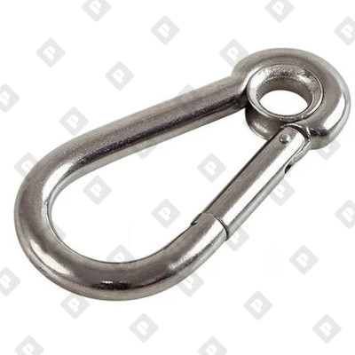 Карабин пружинный с кольцом ART 8250 4x40, нерж. сталь A4 - №3