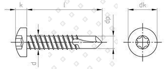 DIN 7504 A2 M 6,3X16 TX30 - №4