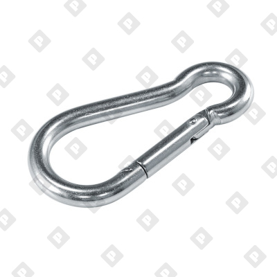 Карабин пожарный din 5299С 12x140, оц. сталь - №1