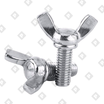 Винт DIN 316 M6x60 барашковый с прямыми лепестками американской формы, кл. пр. 4.8, оц. сталь - №1