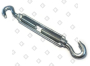 Талреп DIN 1480 М22 крюк-крюк, оц. сталь